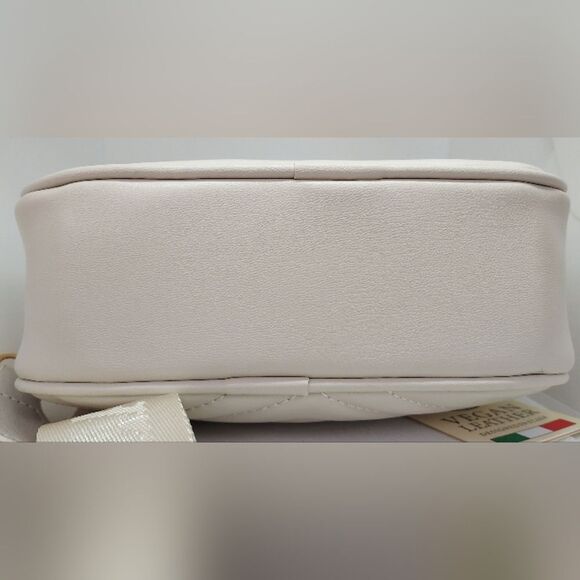 Valentino Orlandi Ivory/Cream Crossbody Bag Vegan Leather NWT Retail $210.00 - Picture 9 of 13